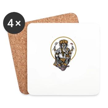 Ganesha I Hindouisme Bouddhisme Motif pour - Dessous de verre (lot de 4) - blanc - Devant