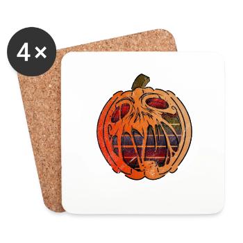 Halloween funny greeting pumpkin costume - Coasters (set of 4) - white - Front