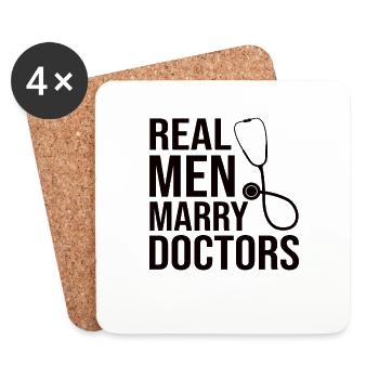 Wife Mother Doctor Doctorate Academic Fun - Coasters (set of 4) - white - Front