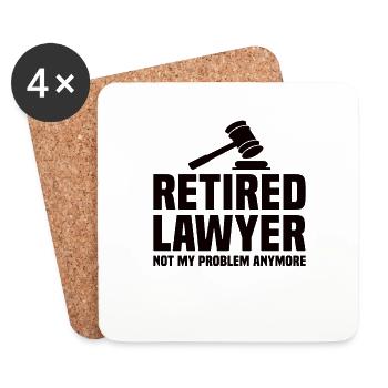 Avocat Avocats Anwaelte Avocat Pension Retraite - Dessous de verre (lot de 4) - blanc - Devant