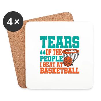 Tears Of The People I Beat At Basketball - Untersetzer (4er-Set) - Weiß - Vorne