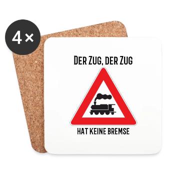 Der Zug hat keine Bremse 2022 Party Malle Closing - Untersetzer (4er-Set) - Weiß - Vorne
