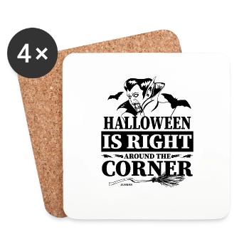 Cadeau d’Halloween Vampire - Dessous de verre (lot de 4) - blanc - Devant