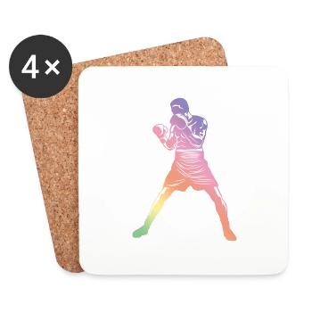 Boxes Silhouette - Coasters (set of 4) - white - Front