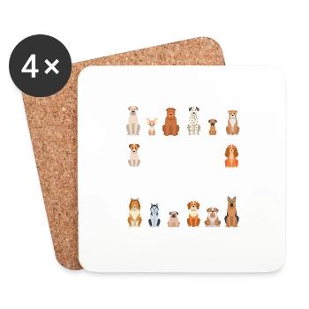 Funny Sit Happens Pet Sitting Design For - Coasters (set of 4) - white - Front
