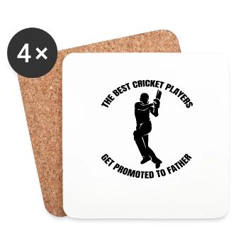 Kricket Team Cricket Geschenk Spruch Kricketfan - Untersetzer (4er-Set) - Weiß - Vorne