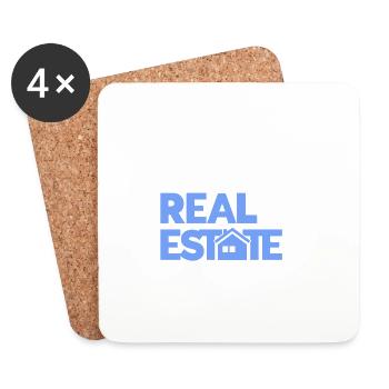 Real Estate Agent Broker Profession Real Estate - Coasters (set of 4) - white - Front