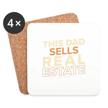 Real Estate Agent Broker Profession Real Estate - Coasters (set of 4) - white - Front