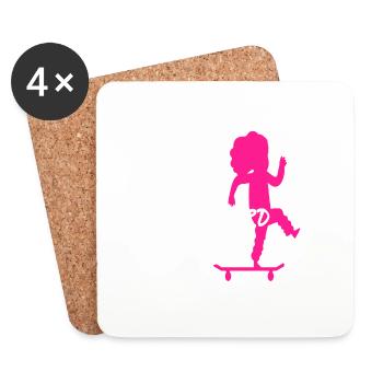 I'm A Daughter Of A Skateboard Legend Funny - Coasters (set of 4) - white - Front