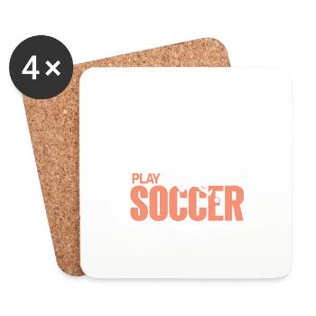 Funny Nobody's Perfect But If You Play Soccer - Coasters (set of 4) - white - Front