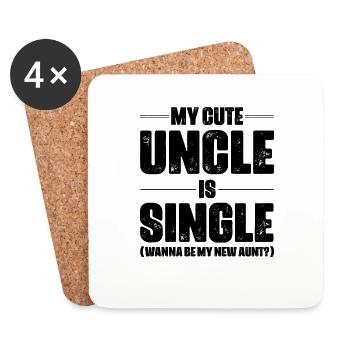 Best Uncle Bad Influence Family Gift - Coasters (set of 4) - white - Front