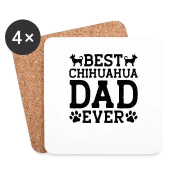 Das Leben ist besser Chihuahua Besitzer Hund - Untersetzer (4er-Set) - Weiß - Vorne