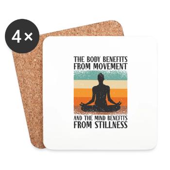 Gelassenheit Meditieren Yoga Fan Spirituelle - Untersetzer (4er-Set) - Weiß - Vorne