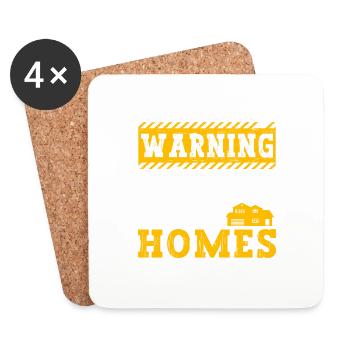 Agent immobilier Courtier Profession Immobilier - Dessous de verre (lot de 4) - blanc - Devant