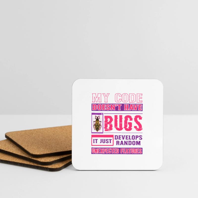 Developer My Code Hat Keine Bugs Funny Coding Untersetzer (4er-Set)
