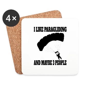 Paragliding Paragliding Skydiving - Coasters (set of 4) - white - Front
