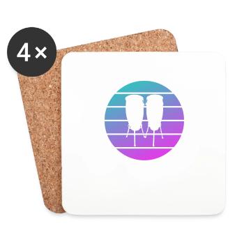 Retro Vintage Classic Congas Player Instrument - Coasters (set of 4) - white - Front
