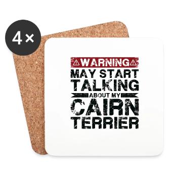 En parlant de Cairn Terriers - Dessous de verre (lot de 4) - blanc - Devant