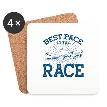 Sledding Dog Sledding Dog - Coasters (set of 4) - white - Front