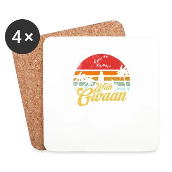 Wah Gwaan Vintage Jamaika Retro Jamaika Urlaub - Untersetzer (4er-Set) - Weiß - Vorne