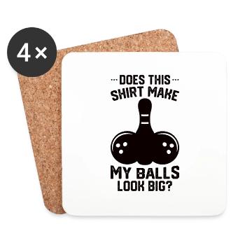 Bowling Lustiger Spruch Bowler Sprüche Geschenk - Untersetzer (4er-Set) - Weiß - Vorne
