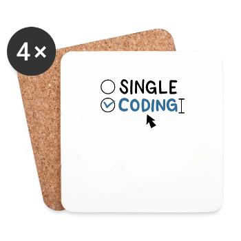 Programming Single Coding Software Engineer - Coasters (set of 4) - white - Front
