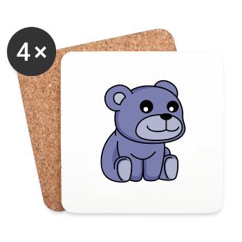 Bear Comic - Coasters (set of 4) - white - Front