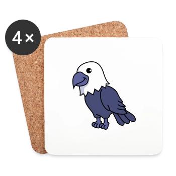 Aigle Comic Animal - Dessous de verre (lot de 4) - blanc - Devant
