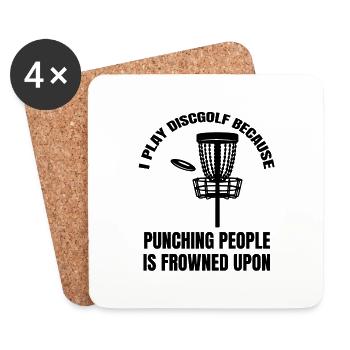 Disc Golf Funny Disc Golf players Saying Disc Golfer - Coasters (set of 4) - white - Front
