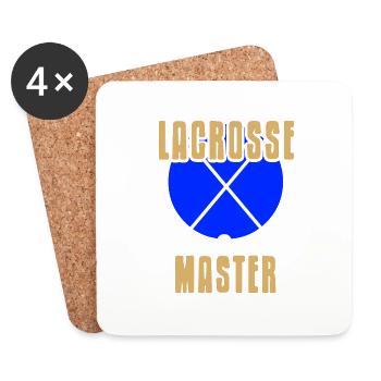 Lacrosse Master Awesome Lacrosse Designs Present - Coasters (set of 4) - white - Front
