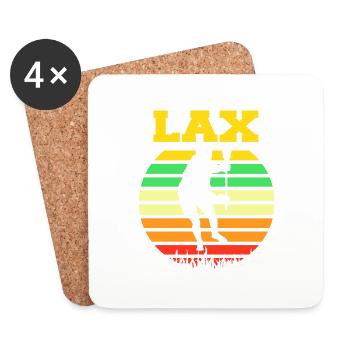 Retro Vintage LAX Cool Awesome Lacrosse Designs - Untersetzer (4er-Set) - Weiß - Vorne