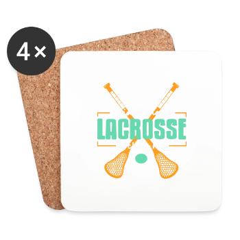 I Didn't Choose Lacrosse It Chose Me! Awesome - Coasters (set of 4) - white - Front