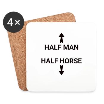 Half Human Half Horse Man Humor Centaur - Coasters (set of 4) - white - Front