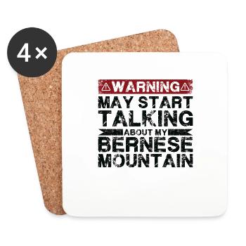 En parlant de la montagne bernoise - Dessous de verre (lot de 4) - blanc - Devant