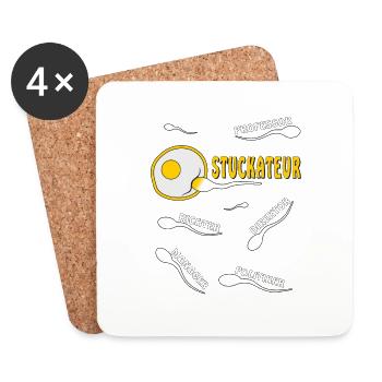 STUCKATEUR - Untersetzer (4er-Set) - Weiß - Vorne