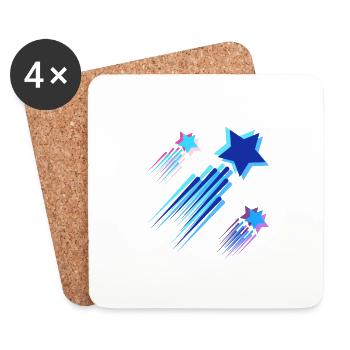 rocket stars - Coasters (set of 4) - white - Front
