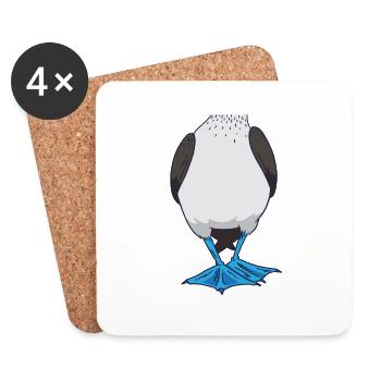 Booby Bird Funny Halloween Costume - Coasters (set of 4) - white - Front