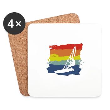 Windsurfing Is Calling And I Must Go Windsurfer - Coasters (set of 4) - white - Front