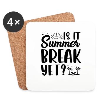 Summer Sea Summer Holiday Palms Ocean Holiday Time - Coasters (set of 4) - white - Front