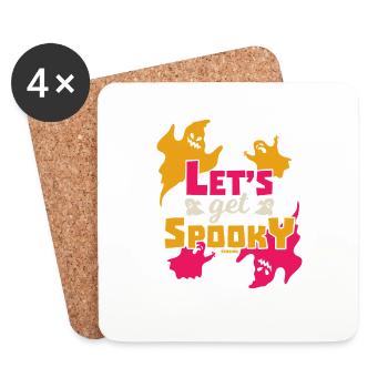 Geist Halloween Geschenk - Untersetzer (4er-Set) - Weiß - Vorne