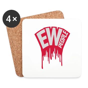 ew people lustiges Zitat - Untersetzer (4er-Set) - Weiß - Vorne