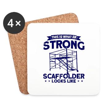 Scaffolding Construction Site Scaffolding Job Gift - Coasters (set of 4) - white - Front