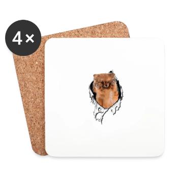 Mein Pomeranian Spitz ist perfekt für alle - Untersetzer (4er-Set) - Weiß - Vorne