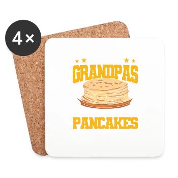 Pancake Lover Gift Pancake Dicton - Dessous de verre (lot de 4) - blanc - Devant