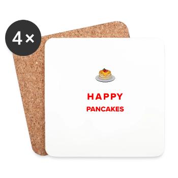 Cadeau d’amateur de crêpes Dicton de crêpes - Dessous de verre (lot de 4) - blanc - Devant