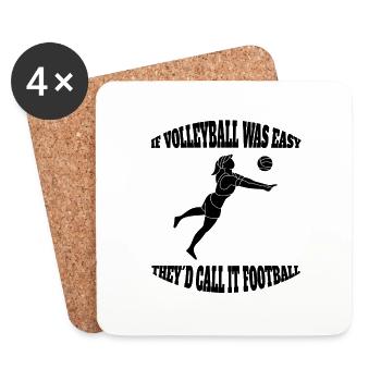 Beach Volleyball Volleyball Volleyball Gift - Coasters (set of 4) - white - Front