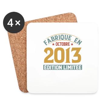 Made in October 2013 limited edition - Coasters (set of 4) - white - Front
