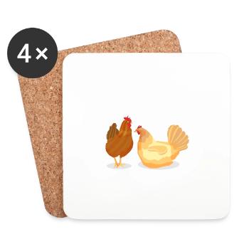 I Don't Have Ducks Or A Row, I Have Chickens - Untersetzer (4er-Set) - Weiß - Vorne