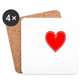I Love Ziplining - Coasters (set of 4) - white - Front