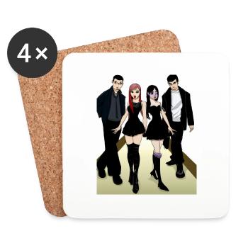 Corporate Goth Gothic Clique Friends - Coasters (set of 4) - white - Front